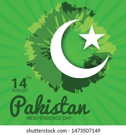 Vector illustration of a Background for Pakistan Independence Day.