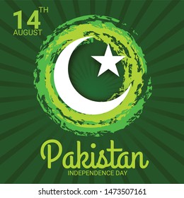 Vector illustration of a Background for Pakistan Independence Day.