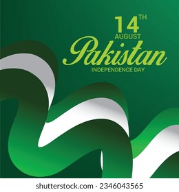 Vector illustration of a Background for Pakistan Independence Day.
