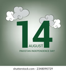 Vector illustration of a Background for Pakistan Independence Day.