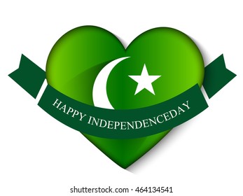 Vector illustration of a background for Pakistan Independence Day.