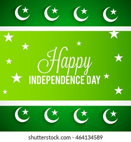 Vector illustration of a background for Pakistan Independence Day.