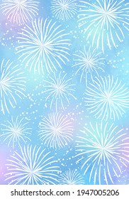 Vector illustration background of pale watercolor fireworks wallpaper