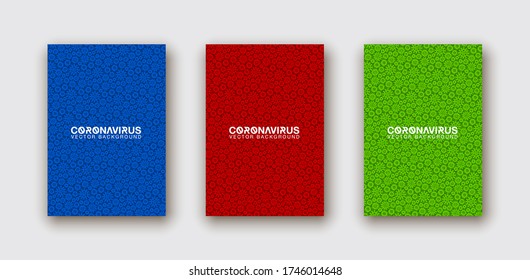 vector illustration background pandemic icons coronavirus covid 19. Virus Corona backdrop pattern. Medical banner with coronavirus covid19 bacteria icon set. Modern abstract infection texture design.