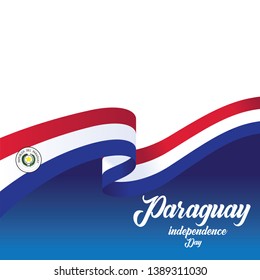 Vector illustration of a background for Paraguay Happy Independence day. - Vector