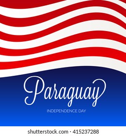Vector illustration of a background for Paraguay Happy independence day.