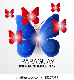 Vector illustration of a background for Paraguay Happy independence day.