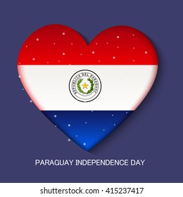 Vector illustration of a background for Paraguay Happy independence day.