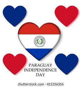 Vector illustration of a background for Paraguay Happy Independence day.