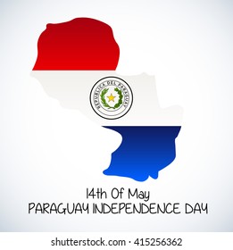 Vector illustration of a background for Paraguay Happy Independence day.