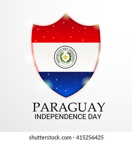 Vector illustration of a background for Paraguay Happy Independence day.