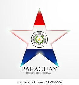 Vector illustration of a background for Paraguay Happy Independence day.