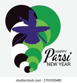 Vektorgrafik eines Hintergrunds für Parsi-Neujahr.