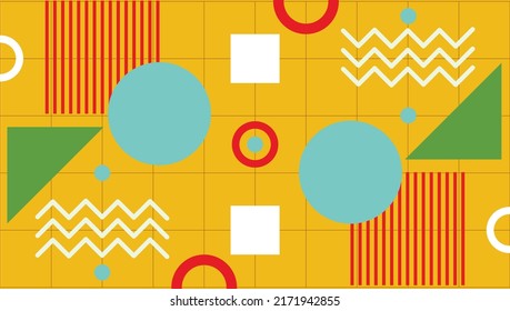 Vektorgrafik-Hintergrund mit pastellgelben Farben und geometrischen Formen für Banner, geeignet für alle Themen