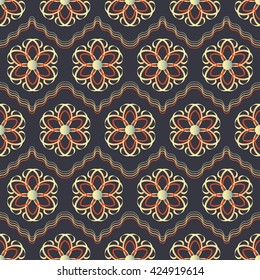 vector illustration background pattern of abstract flowers
