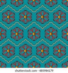 vector illustration background pattern of abstract flowers