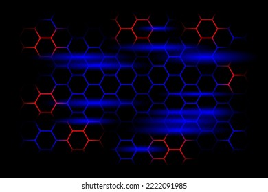 Vector Illustration Background Pattern Hexagon, Abstract, Graphics, Technology