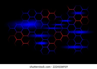 Vector Illustration Background Pattern Hexagon, Abstract, Graphics, Technology