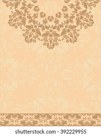 Vector illustration of a background with patterned mandala. Mandala for greeting card