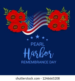 Vector illustration of a Background for Pearl Harbor Remembrance Day.