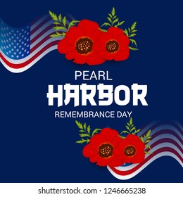 Vector illustration of a Background for Pearl Harbor Remembrance Day.