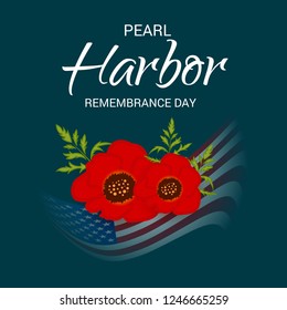 Vector illustration of a Background for Pearl Harbor Remembrance Day.