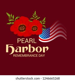 Vector illustration of a Background for Pearl Harbor Remembrance Day.