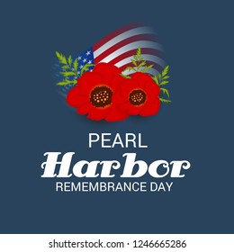 Vector illustration of a Background for Pearl Harbor Remembrance Day.