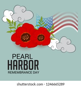 Vector illustration of a Background for Pearl Harbor Remembrance Day.