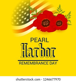 Vector illustration of a Background for Pearl Harbor Remembrance Day.