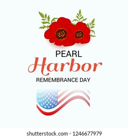 Vector illustration of a Background for Pearl Harbor Remembrance Day.