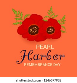 Vector illustration of a Background for Pearl Harbor Remembrance Day.