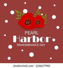 Vector illustration of a Background for Pearl Harbor Remembrance Day.