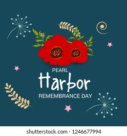 Vector illustration of a Background for Pearl Harbor Remembrance Day.