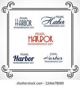 Vector illustration of a Background for Pearl Harbor Remembrance Day.