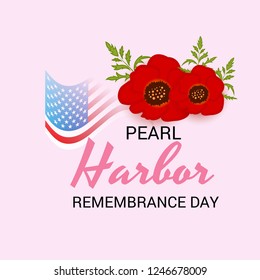 Vector illustration of a Background for Pearl Harbor Remembrance Day.