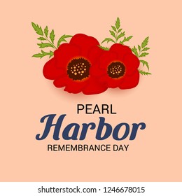 Vector illustration of a Background for Pearl Harbor Remembrance Day.