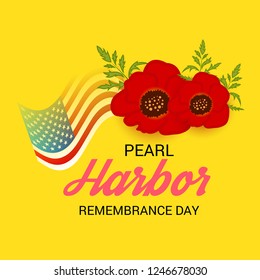 Vector illustration of a Background for Pearl Harbor Remembrance Day.