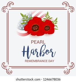 Vector illustration of a Background for Pearl Harbor Remembrance Day.