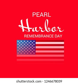 Vector illustration of a Background for Pearl Harbor Remembrance Day.