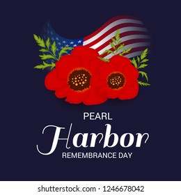 Vector illustration of a Background for Pearl Harbor Remembrance Day.