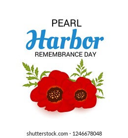 Vector illustration of a Background for Pearl Harbor Remembrance Day.