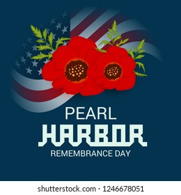 Vector illustration of a Background for Pearl Harbor Remembrance Day.