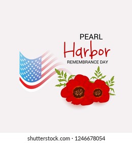 Vector illustration of a Background for Pearl Harbor Remembrance Day.