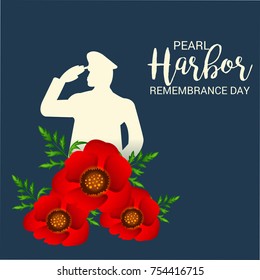 Vector illustration of a Background for Pearl Harbor Remembrance Day.