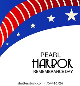 Vector illustration of a Background for Pearl Harbor Remembrance Day.