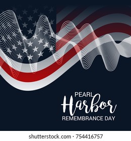 Vector illustration of a Background for Pearl Harbor Remembrance Day.