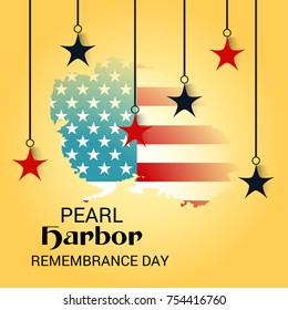 Vector illustration of a Background for Pearl Harbor Remembrance Day.