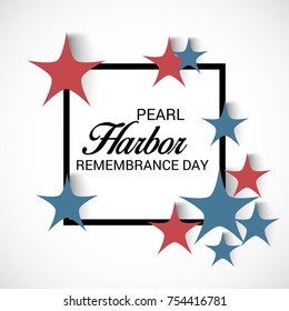 Vector illustration of a Background for Pearl Harbor Remembrance Day.