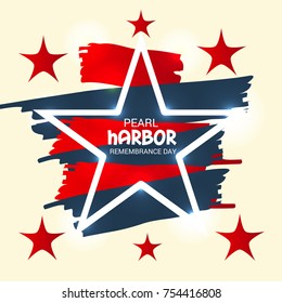Vector illustration of a Background for Pearl Harbor Remembrance Day.